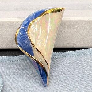 Fiona Swirly Porcelain Cone Brooch